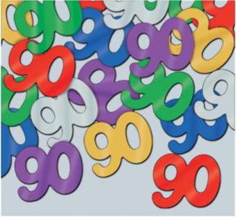 Fanci Fetti Multicolor "90" Confetti, 0.5 oz