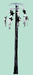 8 ft Black & Silver Cascade Fountain Decoration