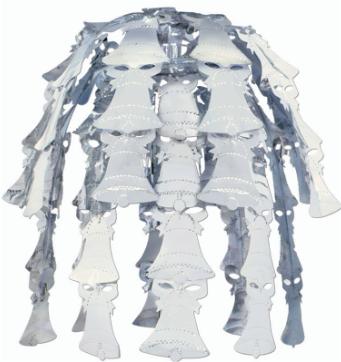 24-Inch Silver Bell Cascade Hanging Decoration