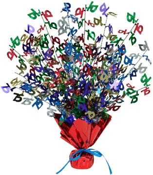 75 Gleam N Burst Birthday Centerpiece, 1 Count
