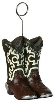 Cowboy Boots Photo and Balloon Holder, 6 oz