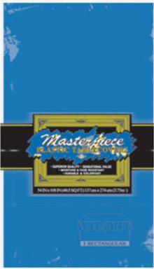 Navy Blue Plastic Table Cover, 54 x 108 Inches
