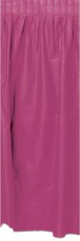 Burgundy Plastic Table Skirt, 29 Inches x 14 Feet