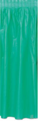 Green Plastic Table Skirt, 29 Inches x 14 Feet