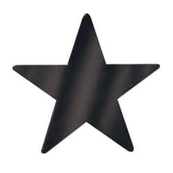 20 Inch Black Die-Cut Foil Star Decoration