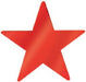 Red Die-Cut Foil Star Decoration, 20 Inch