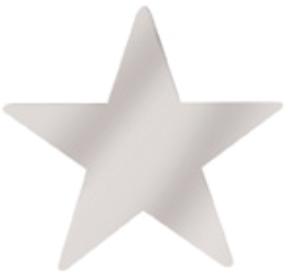 20-Inch Silver Die-Cut Foil Star Decoration