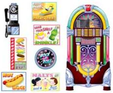 Soda Shop Signs & Jukebox Props