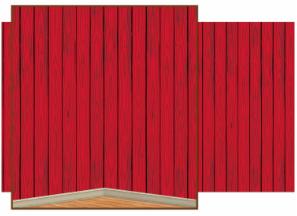 Red Barn Siding Backdrop, 4 ft x 30 ft