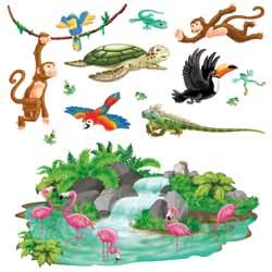 Tropical Party Decoration Props, 13 Pieces