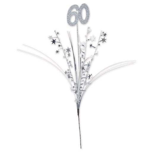 Glittered 60 Metallic Star Spray