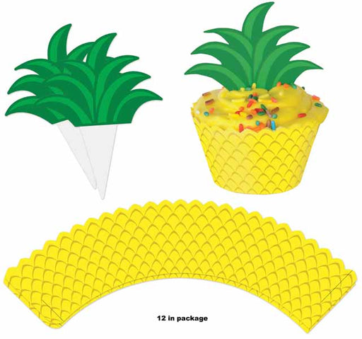 Pineapple Cupcake Wrappers and Toppers