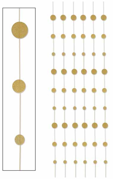 Gold Glitter Dot Stringers, 6 Pack