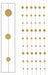 Gold Glitter Dot Stringers, 6 Pack