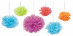Assorted Tissue Fluff Balls, 6 Pack