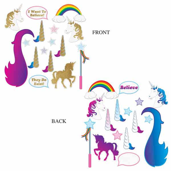 Unicorn Glittered Photo Fun Signs
