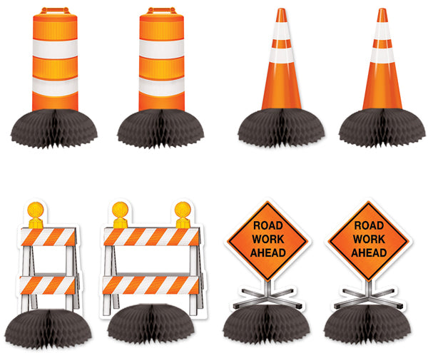 Construction Mini Centerpieces, 8 Count