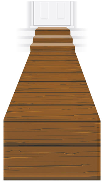 Wooden Plank Runner Pirate Party Decoration, 1 Count