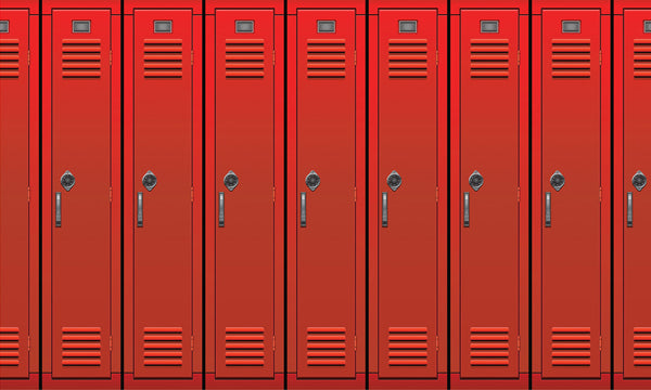 School Lockers Backdrop, 1 Count
