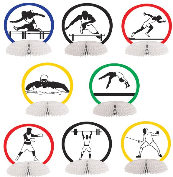 Summer Sports Mini Centerpieces, 8 Pack