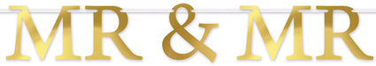 Mr & Mr Foil Wedding Streamer