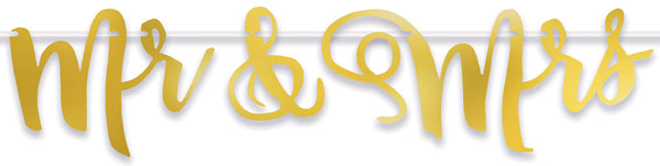 Mr & Mrs Foil Streamer