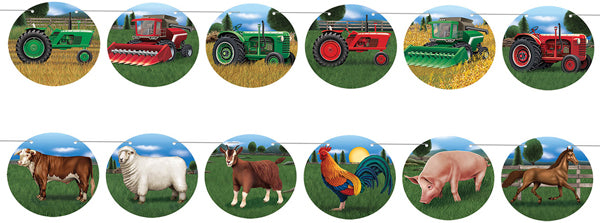 Tractor & Farm Animal Streamer Set