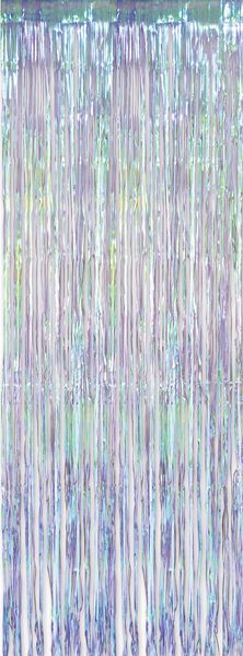 1-Ply Iridescent Fringe Curtain, 1 Count