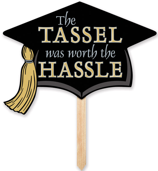 Graduation Cap Yard Sign, 13 x 17.5 Inches