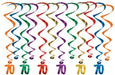70th Birthday Hanging Whirl Decorations, 12-Pack