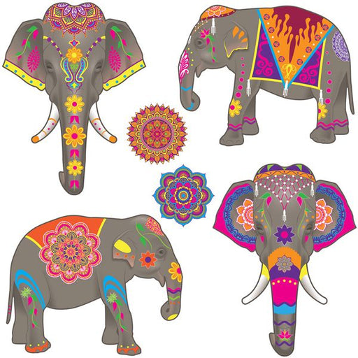 Découpes d'éléphants, lot de 6