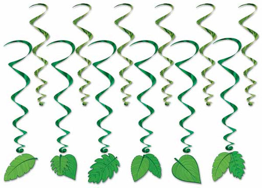 LOT DE 12 FEUILLES TROPICALES SUSPENDUES 43 CM - 81 CM