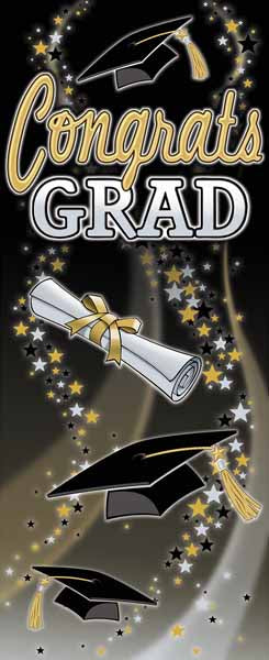 Congrats Grad Graduation Door Cover, 1 Pack