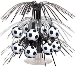 Soccer Ball Mini Cascade Centerpiece, 7.5 Inches