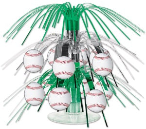 Centre de table cascade miniature baseball, 19 cm