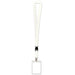 White Lanyard with Card Holder