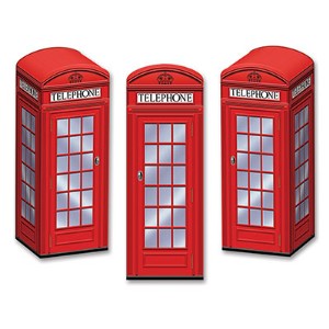 Phone Booth Favor Boxes, 3 Pack