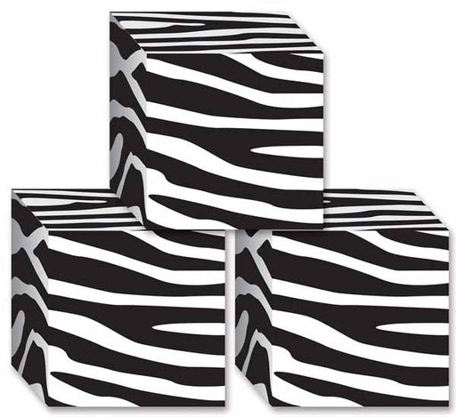 3"X3" ZEBRA PRINT FAVOR BOXES 3/PKG