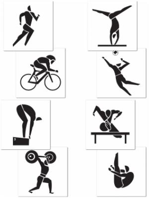 SUMMER SPORTS CUTOUT 16" (4/PK)