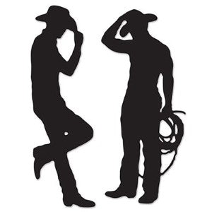 COWBOY SILOUETTE 35"&37" 2/PKG