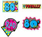 AWESOME 80'S CUTOUTS 16" 4/PKG