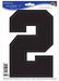 Black Number 2 Peel N Place Decoration