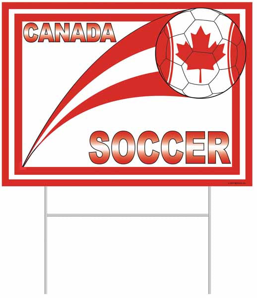 Canada Soccer Plastic Yard Sign