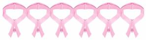 Pink Ribbon Garland, 9 Inches x 12 Feet