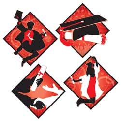 16-Inch Double-Sided Graduation Cutouts, 4-Pack