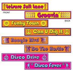 Disco Street Sign Cutouts, 4 Count