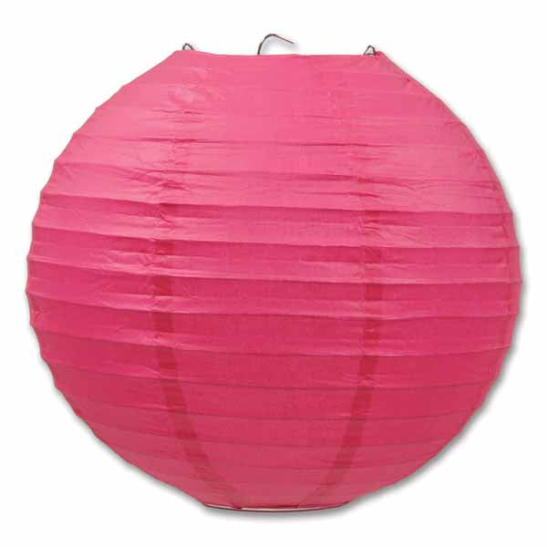 PAPER LANTERNS 9½" (3/PKG) CERISE