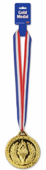 Gold 4-Inch Medal with 30-Inch Ribbon