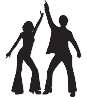 Disco Silhouette Decorations, 2 Pack