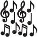 Mini Musical Notes Silhouettes, 10 Pack